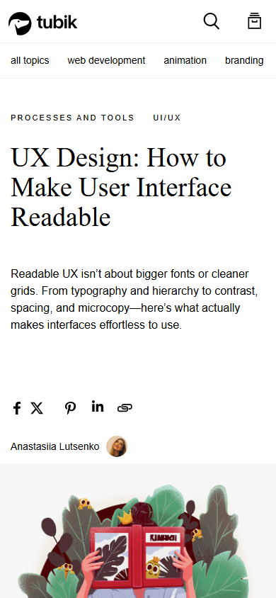 Mobile first viewport showing how the original page adapts its hierarchy and composition.