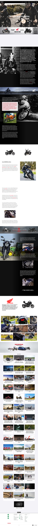 Compressed full-scroll desktop overview of the original Honda Engine Room page, showing overall pacing rather than readable text detail.